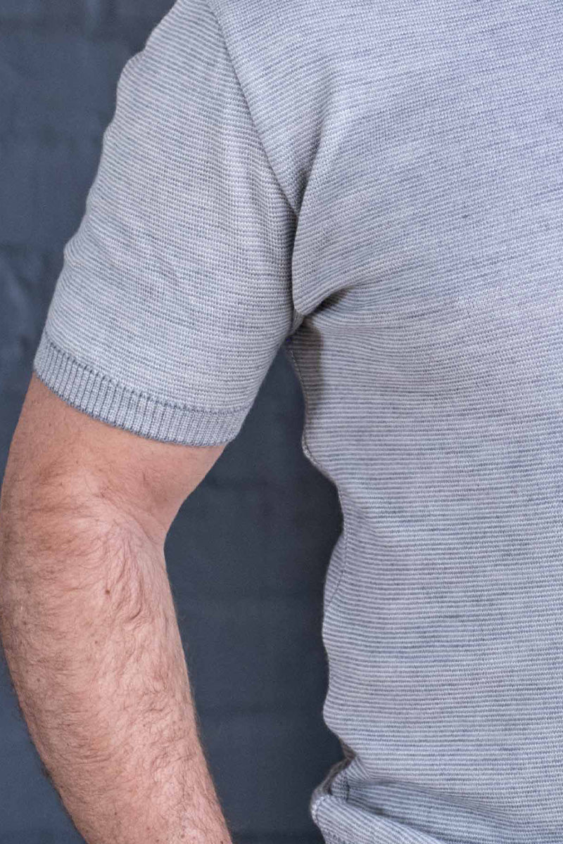 Men's Knitted Crew Neck T-Shirt