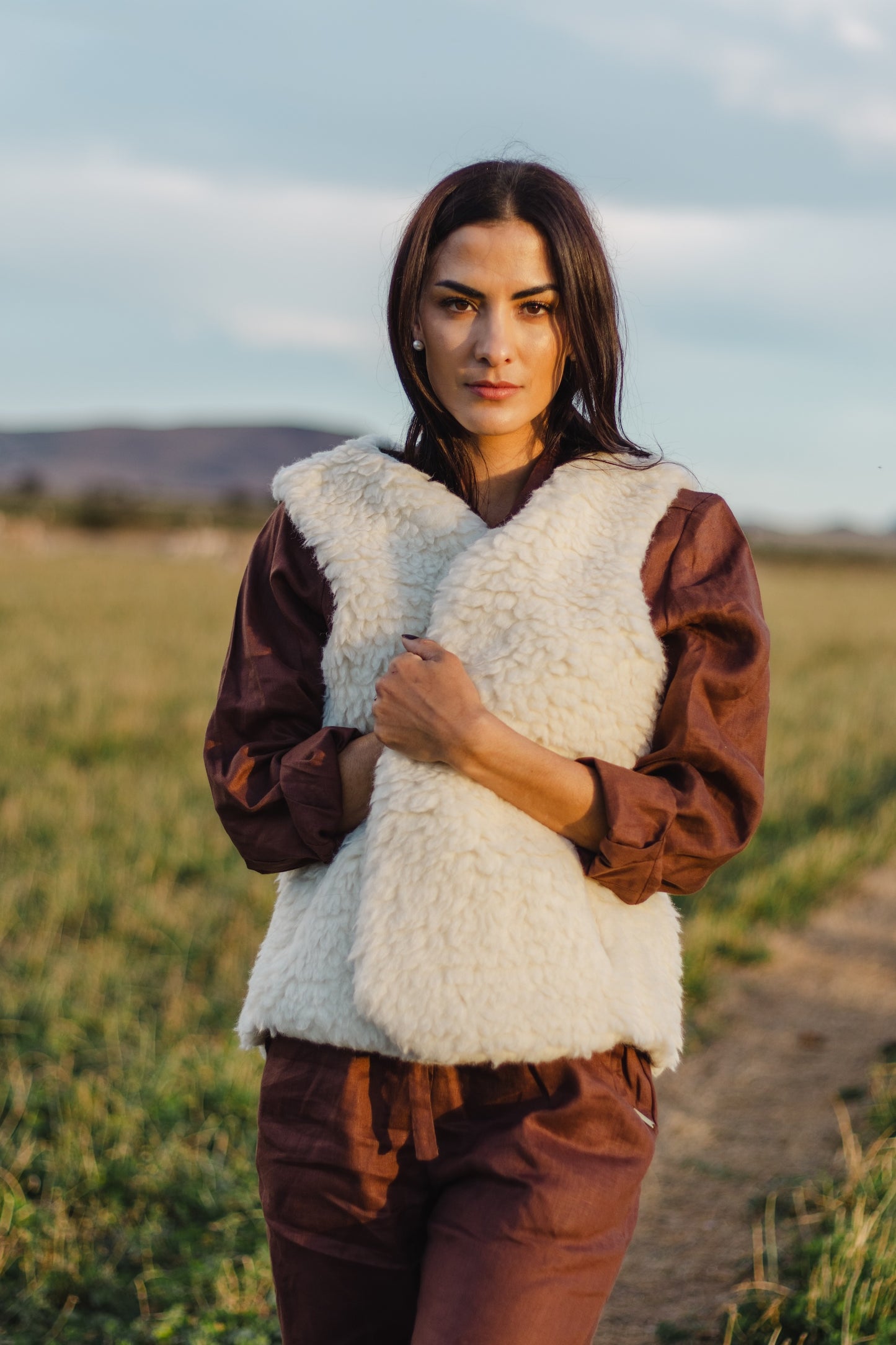 Ladies' Sherpa Wool Gilet