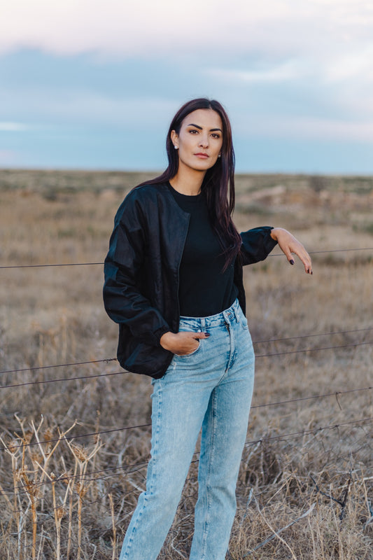 Women's Lanzi Linen Bomber