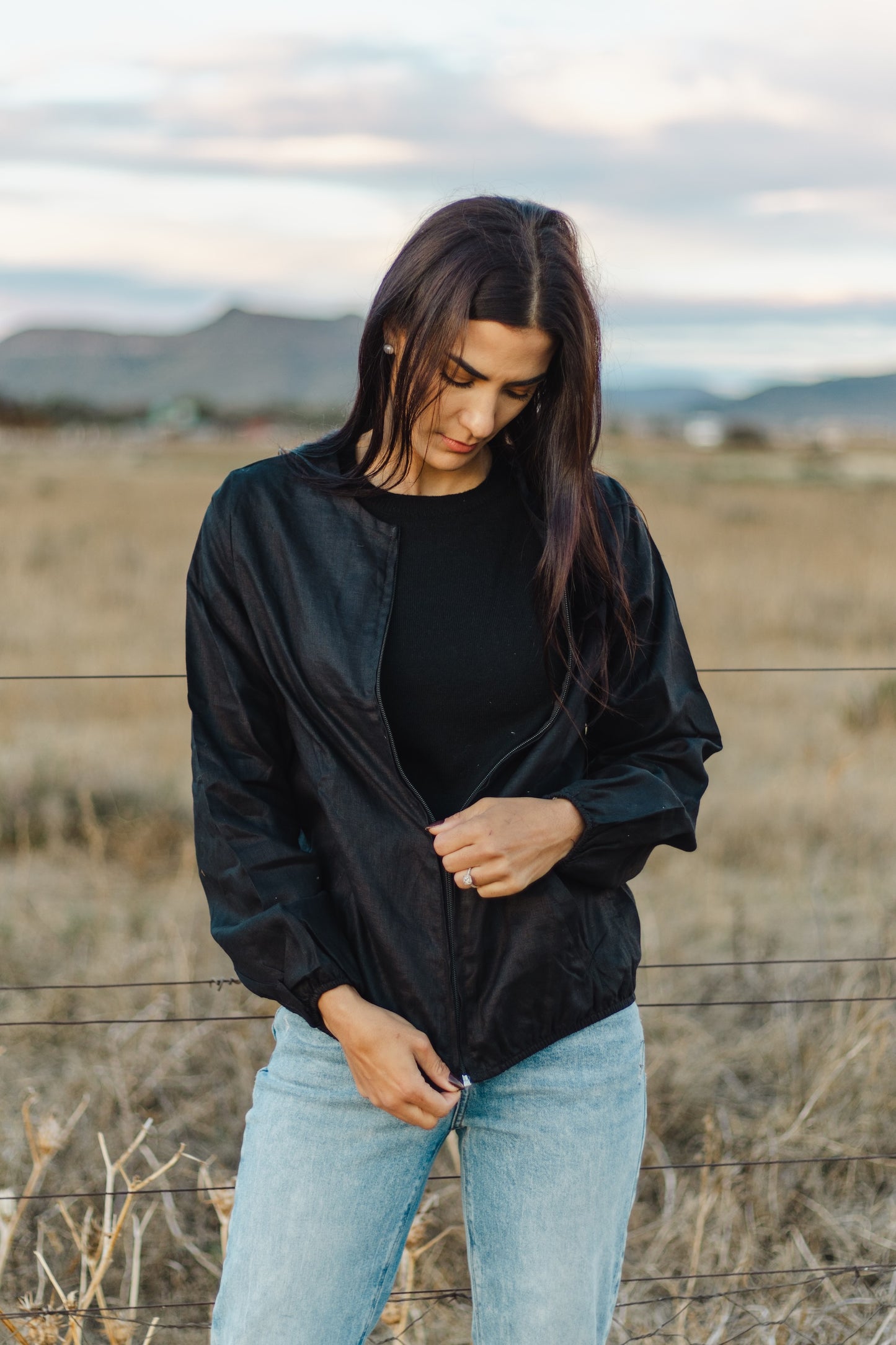 Women's Lanzi Linen Bomber