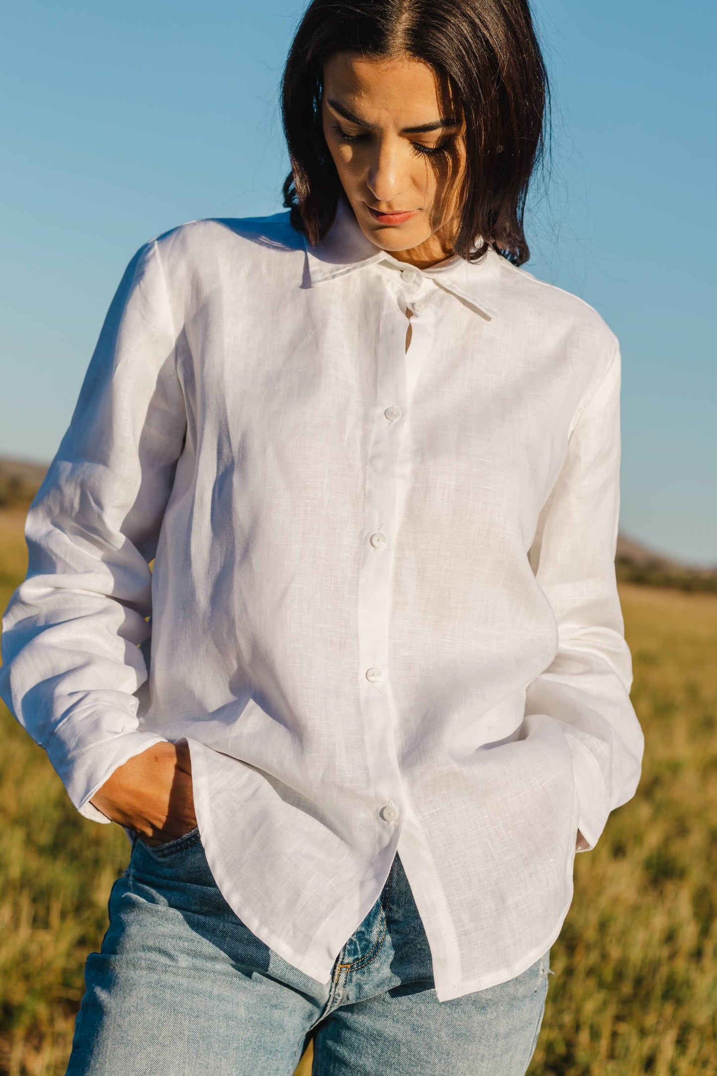 Women's Essential Linen Blouse