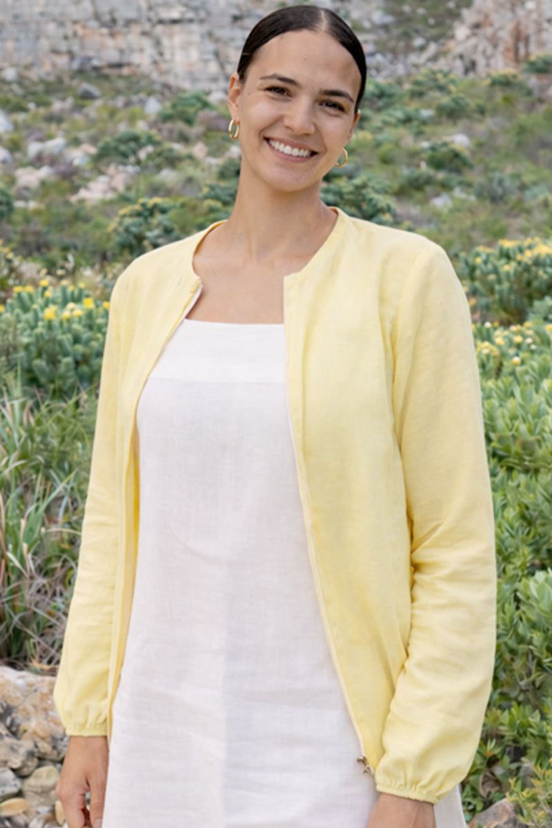 Women's Lanzi Linen Bomber