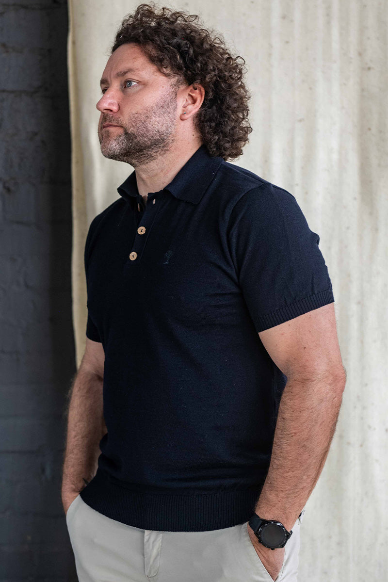 Men's Knitted Golf Shirt