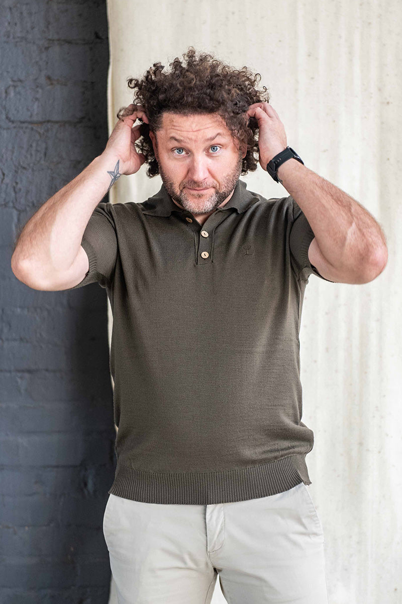 Men's Knitted Golf Shirt