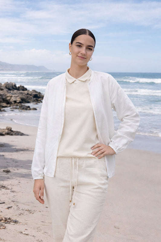 Women's Lanzi Linen Bomber
